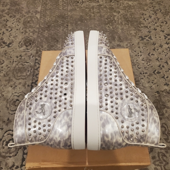 Christian Louboutin Louis Orlato Patent Leather Spiked High Top Sneaker - Picture 7 of 9